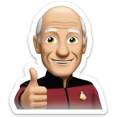 Picard two thumbs up sticker