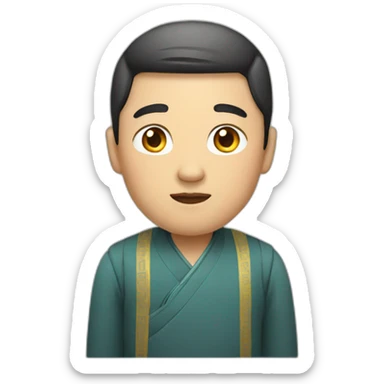 Traditional chinese male sticker