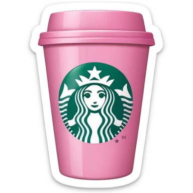 Pink Starbucks sticker