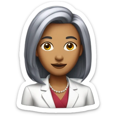 woman politician with straight ruby hair sticker