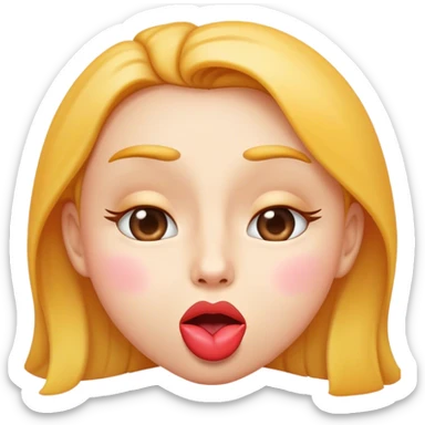 Face blowing a kiss emoji without the heart sticker