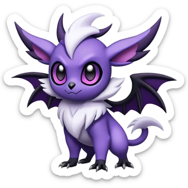 Edgy Cool Cute Kawaii Noibat-Absol-Pokemon Full Body sticker