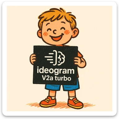 make drawing of a child holding a poster of this image sticker