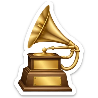 Grammy Award engraved with Wild Bill sticker