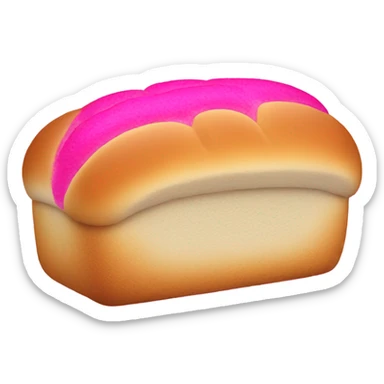 Hot pink loaf of bread sticker