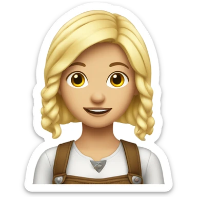 Cartoon blonde country girl sticker
