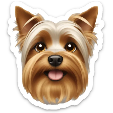 Cow spotted yorkie sticker