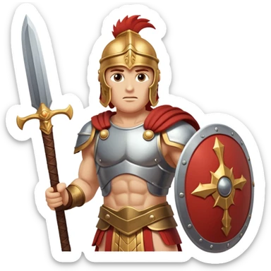 Achilles was the Greeks' finest warrior during the Trojan War. His mother, the nymph Thetis, dipped him in the River Styx to make him invulnerable in battle—except for his heel, where she gripped the baby. During the Trojan War, Achilles achieved fame by slaying Hector outside the city gates.  sticker