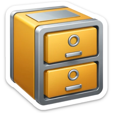 mac os compression archive icon, mechanical press sticker