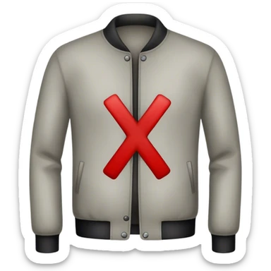 clothes crossed out with a red x sticker