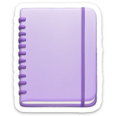 Pastel Purple notebook Emoji sticker