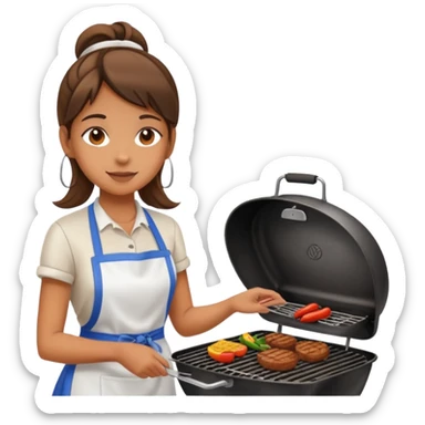 grill girl  sticker