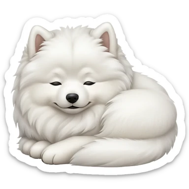 Samoyed sleeping sticker