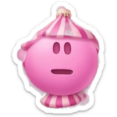 pink christmas sticker