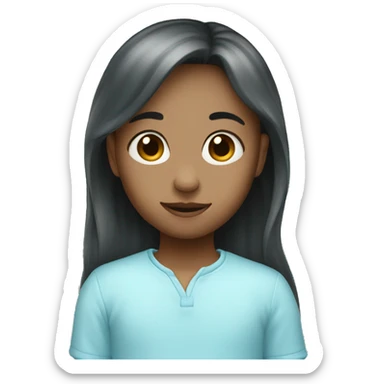 Light baby blue heart sticker