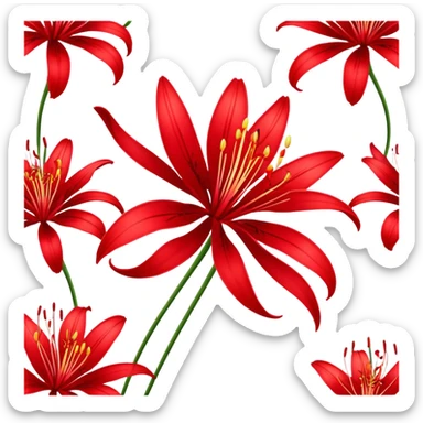 Red spider lily sticker