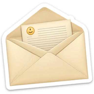 letter in an envelope sticker