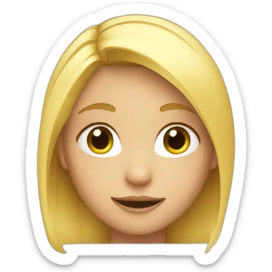 A blond girl child sticker