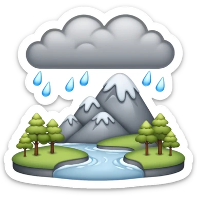 sleeting weather landskape sticker