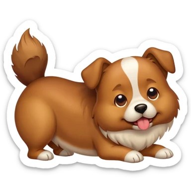 A dog pooping sticker