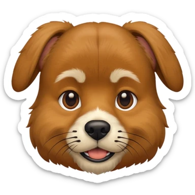 jim carrey face dog sticker