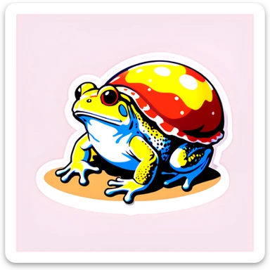 Toad with shell sticker