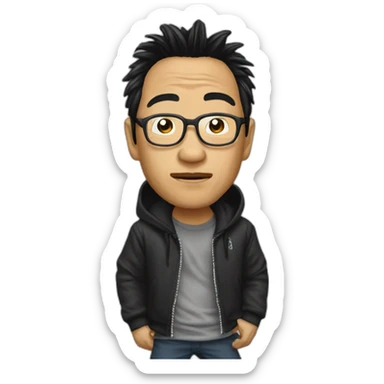 Jacky chan make rap sticker