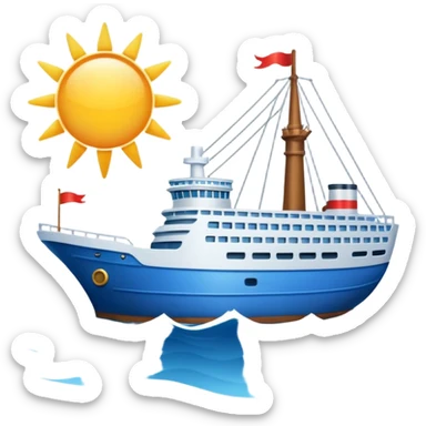 Sea travel sticker