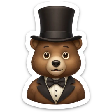 🐻🎩 sticker
