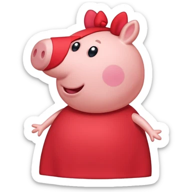 Peppa Pig de Lado sticker
