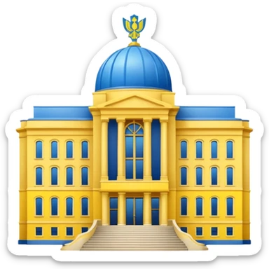 make the png emoji of Ukraine president's office building sticker