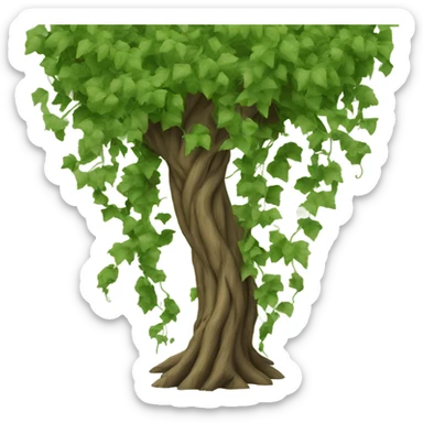 Vines wrapping around a tree sticker