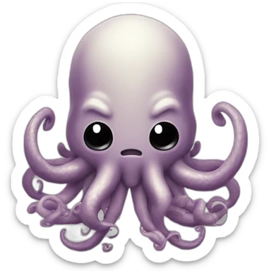  a cute kraken with a cute angry facea cute kraken with the naruto logo on the front sticker