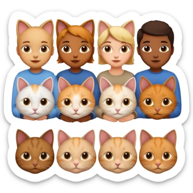ppl with cat sticker
