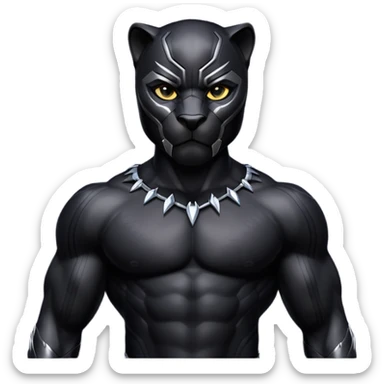 Black pantera sticker