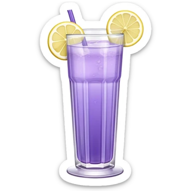 Lavender lemonade in tall ribbed glass  sticker