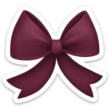 Wine red coloured bow sticker