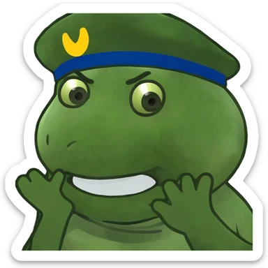 An emoji choking its self with two hands sticker