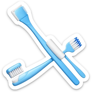 toothpaste and toothbrush sticker