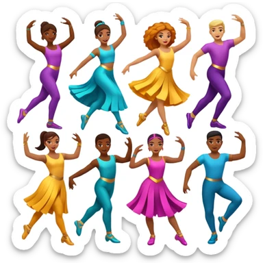 dancer from different backgrounds  sticker