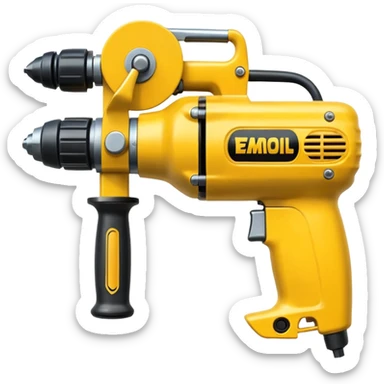 yellow commercial hammer drill sticker
