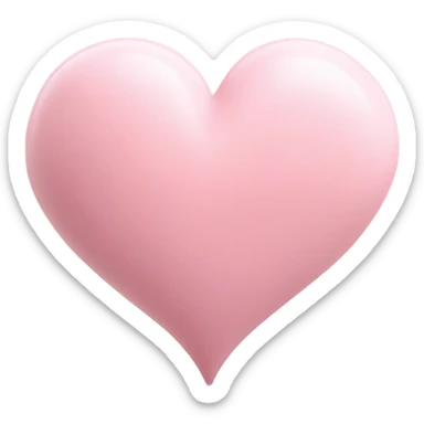 Pastel pink heart  sticker