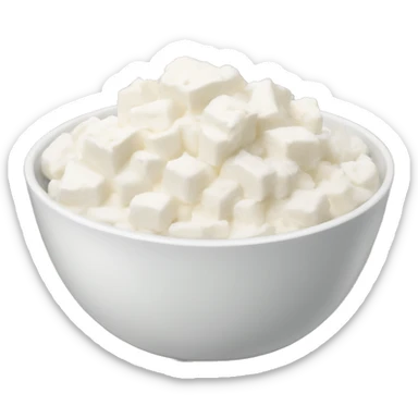 cottage cheese in a bowl sticker