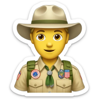 white boy scout sticker