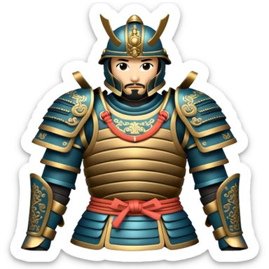 asia samurai armor without a person sticker