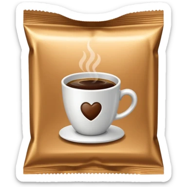 coffee packet sticker