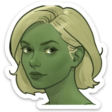 a beauty blonde woman sticker