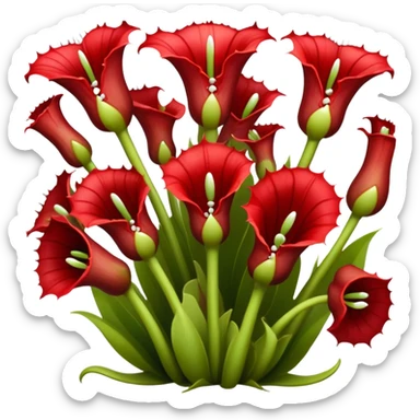  carnivorous plant flowers with teeth sticker