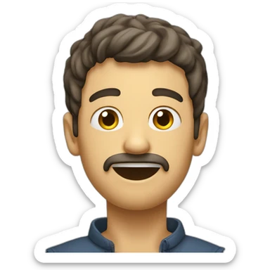 Homme qui mange un poireau sticker