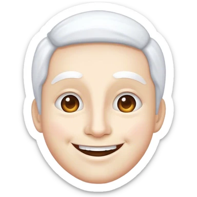 White and happy pirineo big sticker